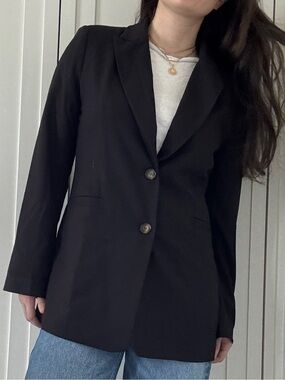 Inamorata Tailored Black Single-Breasted Women's Blazer